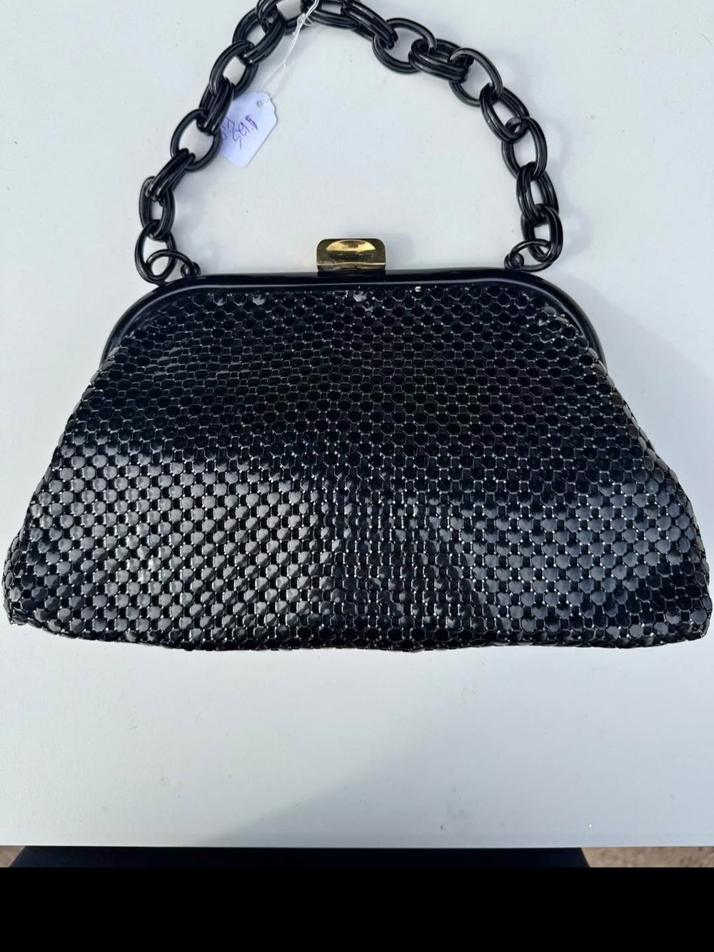 Vintage Whiting & Davis Black Metal Mesh Handbag – Made in USA